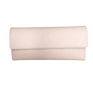 Pandora Jewelry Travel Roll Organizer Blush Pink Faux Leather Folding Case Pouch